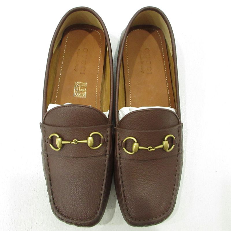 GUCCI グッチ ドライビングシューズ 548604 ホースビット ローファー ブラウン サイズ 10 1 2 約28.5 cm 135