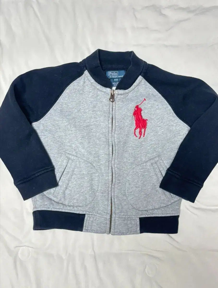 限定セール，SALE ポロラルフローレン キッズ ジップアップ グレー/ネイビー その他