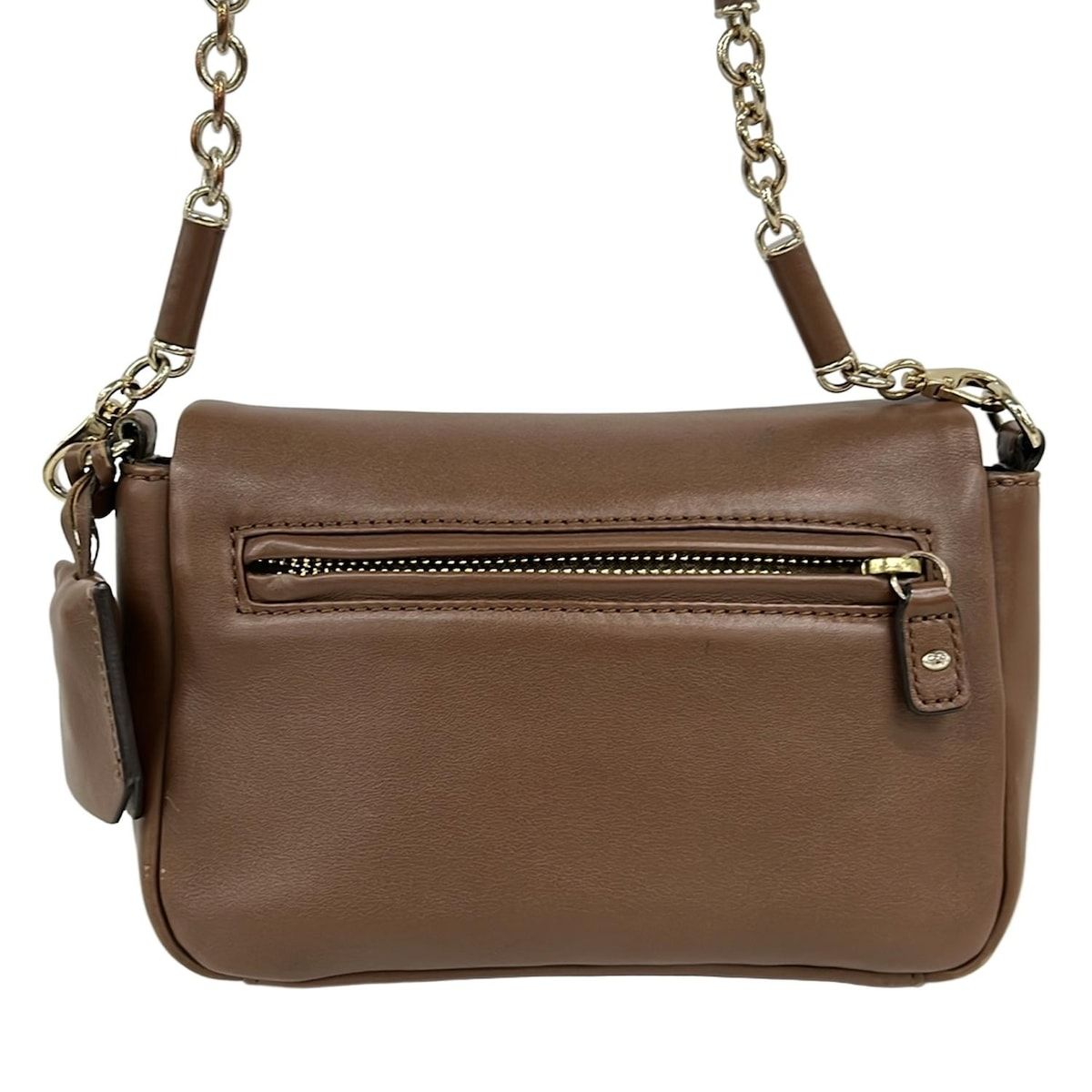 アニヤハインドマーチ ショルダーバッグ - ダークブラウン×ゴールド