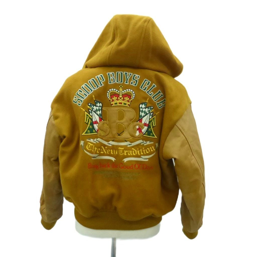 90s SCOOP スタジャン 90s Scoop スタジャン Brown レザー切り替え