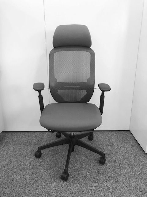 B 製 オカムラ シルフィーチェア エクストラハイバック 可動肘 固定ヘッドレスト オフィス家具