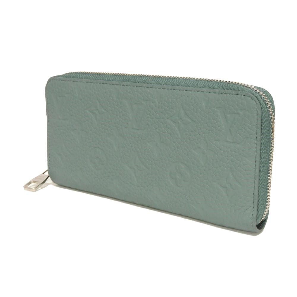 LOUIS VUITTON ルイ ヴィトン ジッピーウォレット ホリゾンタル LVロゴ フラワー グレーグリーン ラウンドファスナー マチ付き 札入れ カードケース コインケース RFID ICチップ モノグラム トリヨン ミスティレイク 長財布 M 14142