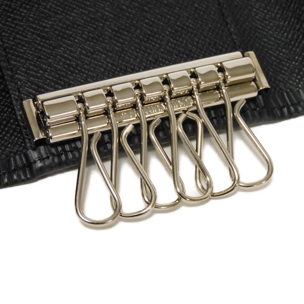  LOUIS VUITTON ルイ ヴィトン ミュルティクレ 6 LVロゴ エンボス ブラック スナップボタン 6連 エピ ノワール キーケース M 63812 その他 小物