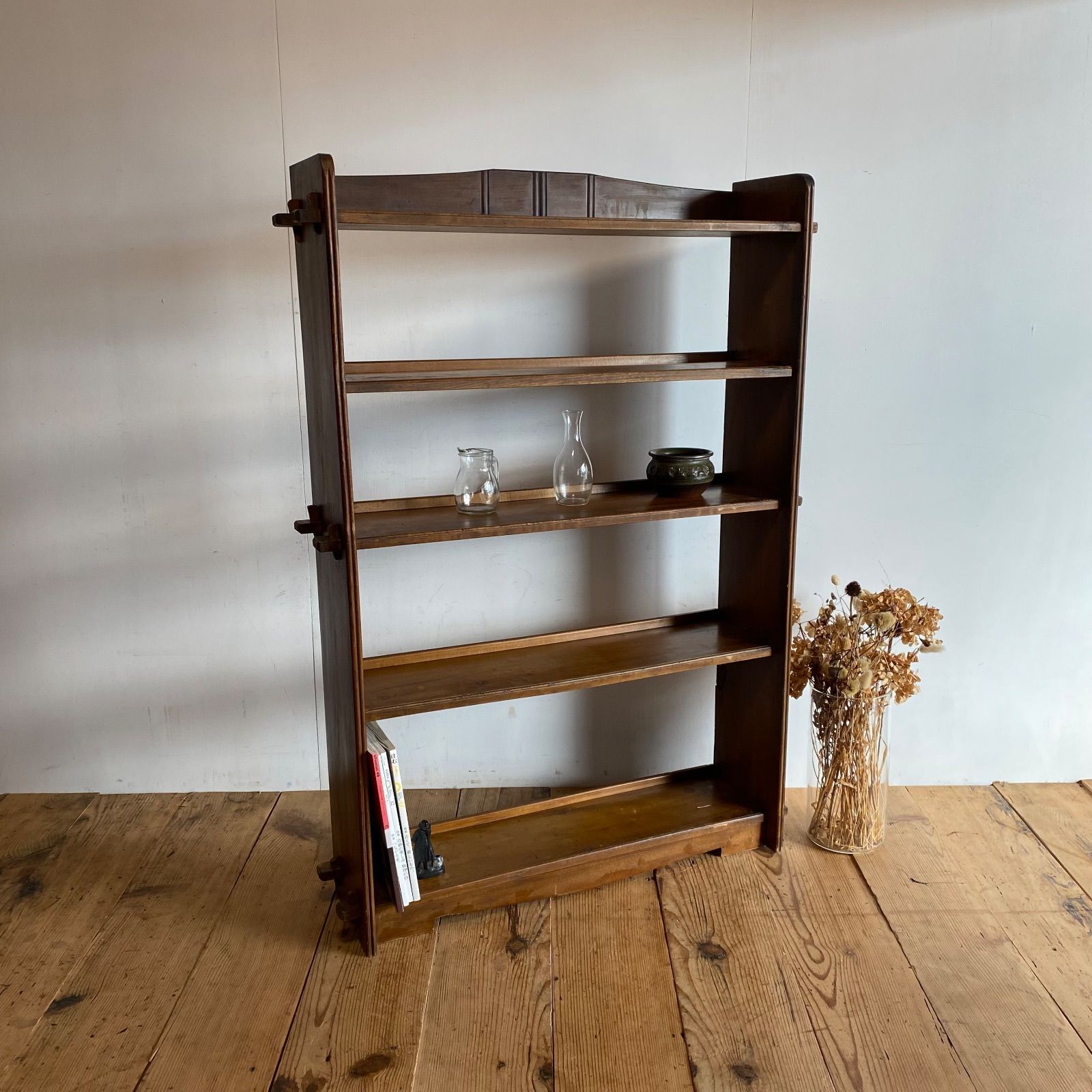 アンティーク 楔 古家具 本棚 オープンシェルフ 木製棚 飾り棚 古道具