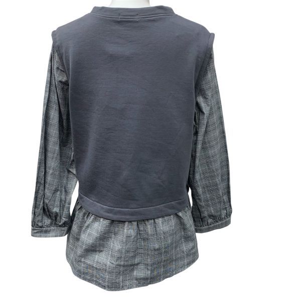 マックレガー McGREGOR チュニック 長袖 レイヤード風 ラウンドネック グレー 綿 L 11号 レディース K 5 Y 011