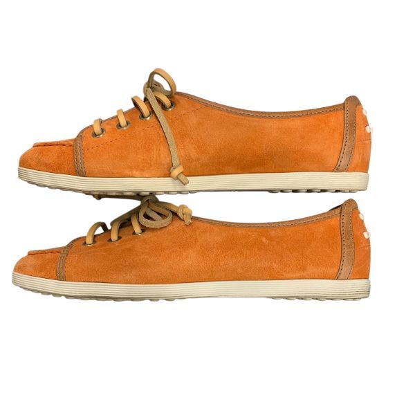 トッズ TOD'S ローファー ドライビングシューズ 靴 オレンジ スエード