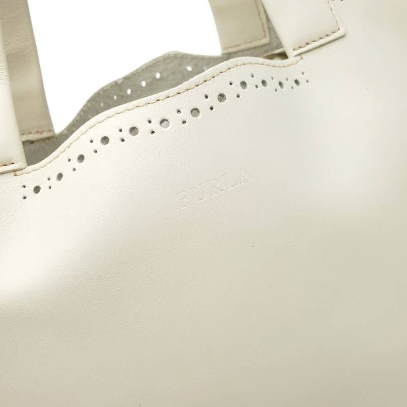 FURLA フルラ ハンドバッグ ミニトートバッグ パンチング レザー 本革 