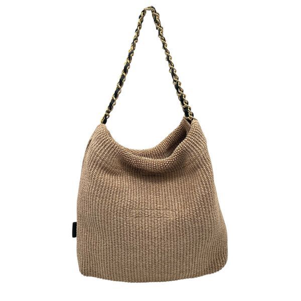 ヴィオラドーロ VIOLAd ORO チェーントートバッグ ラフィア調 SANDRO サンドロ ゴールド色 レディース S 5 Y 514