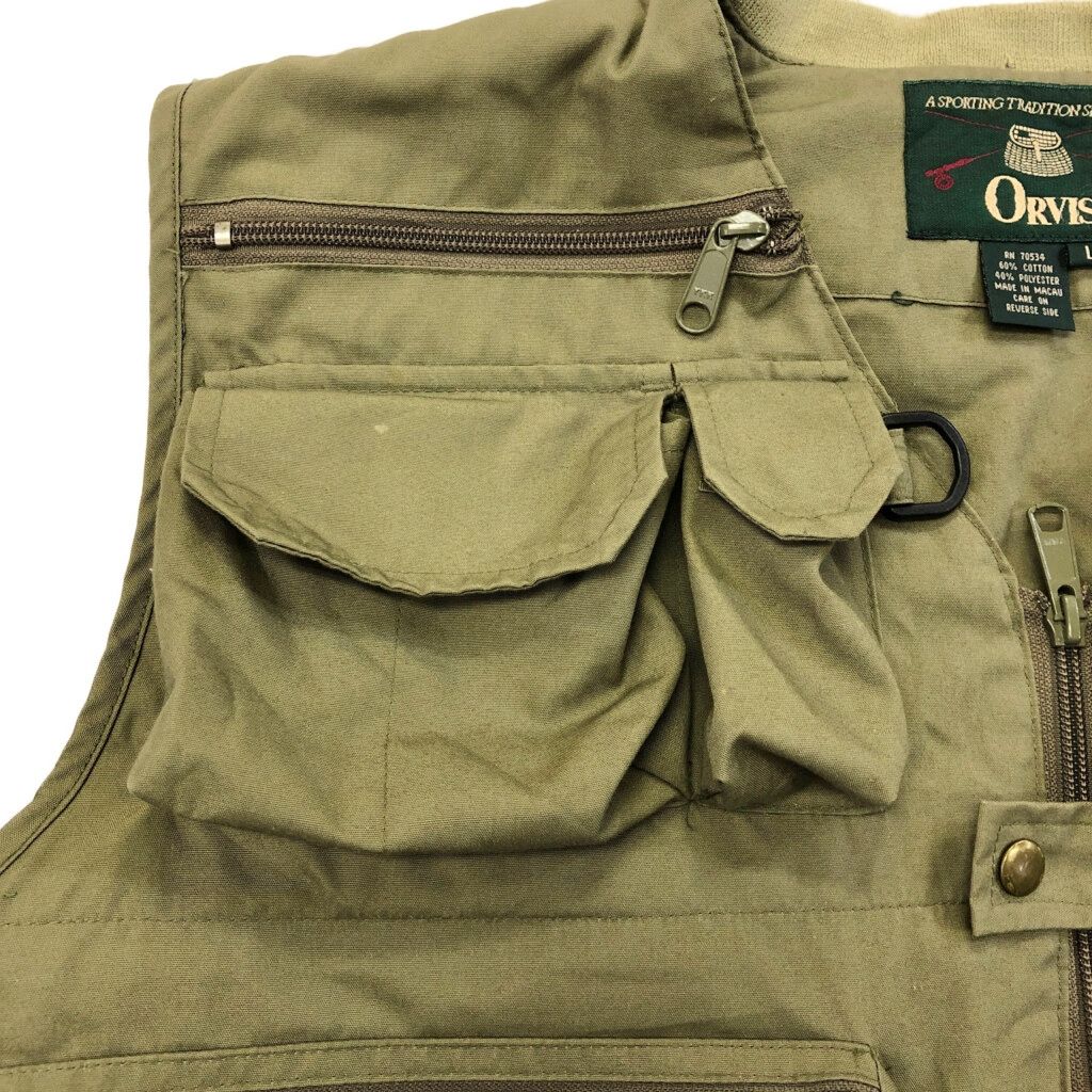 90年代 ORVIS オービス フィッシングベスト アウトドア カーキ(メンズ
