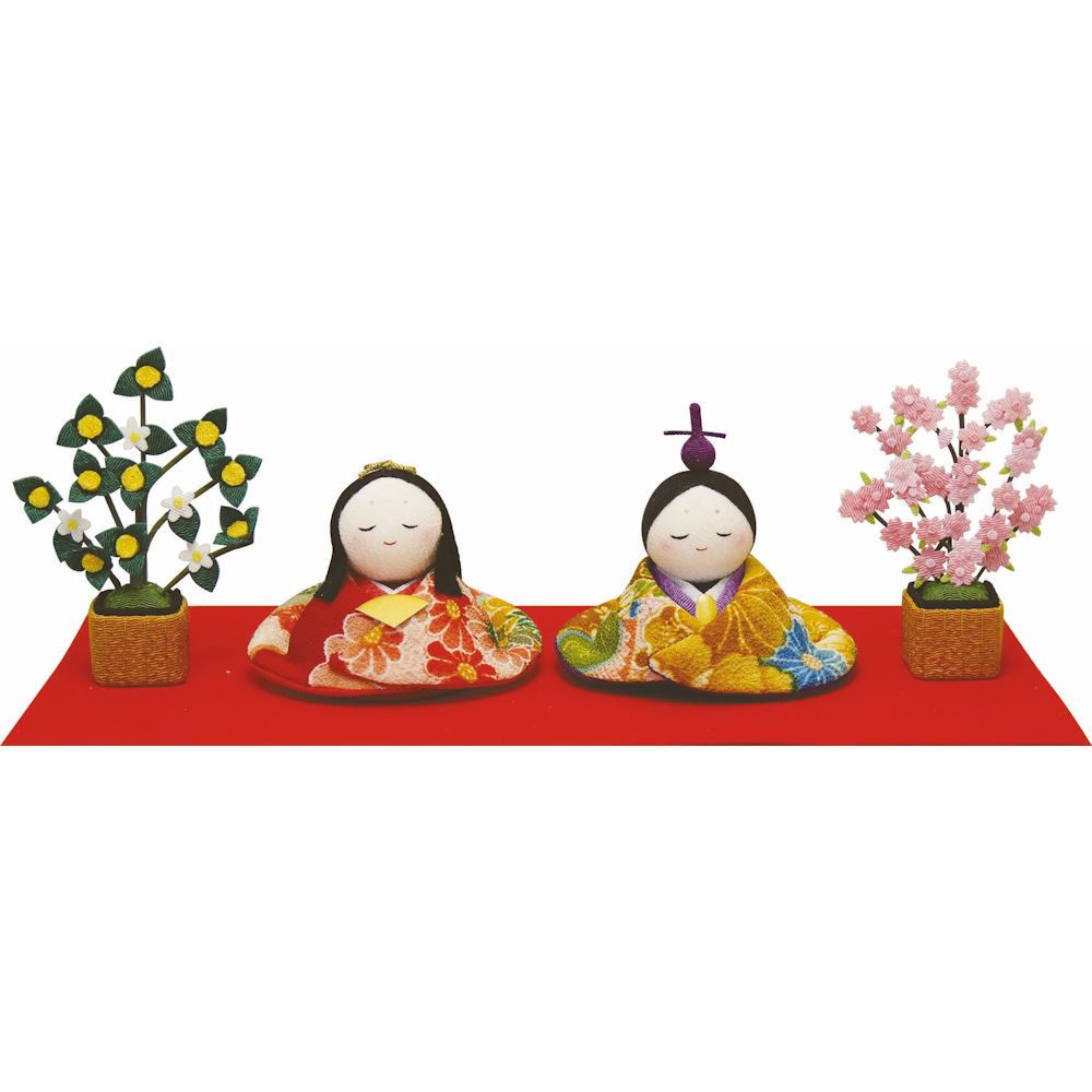 雛人形 雛飾り 友禅おすまし 桜橘雛 コンパクト・マンションサイズ