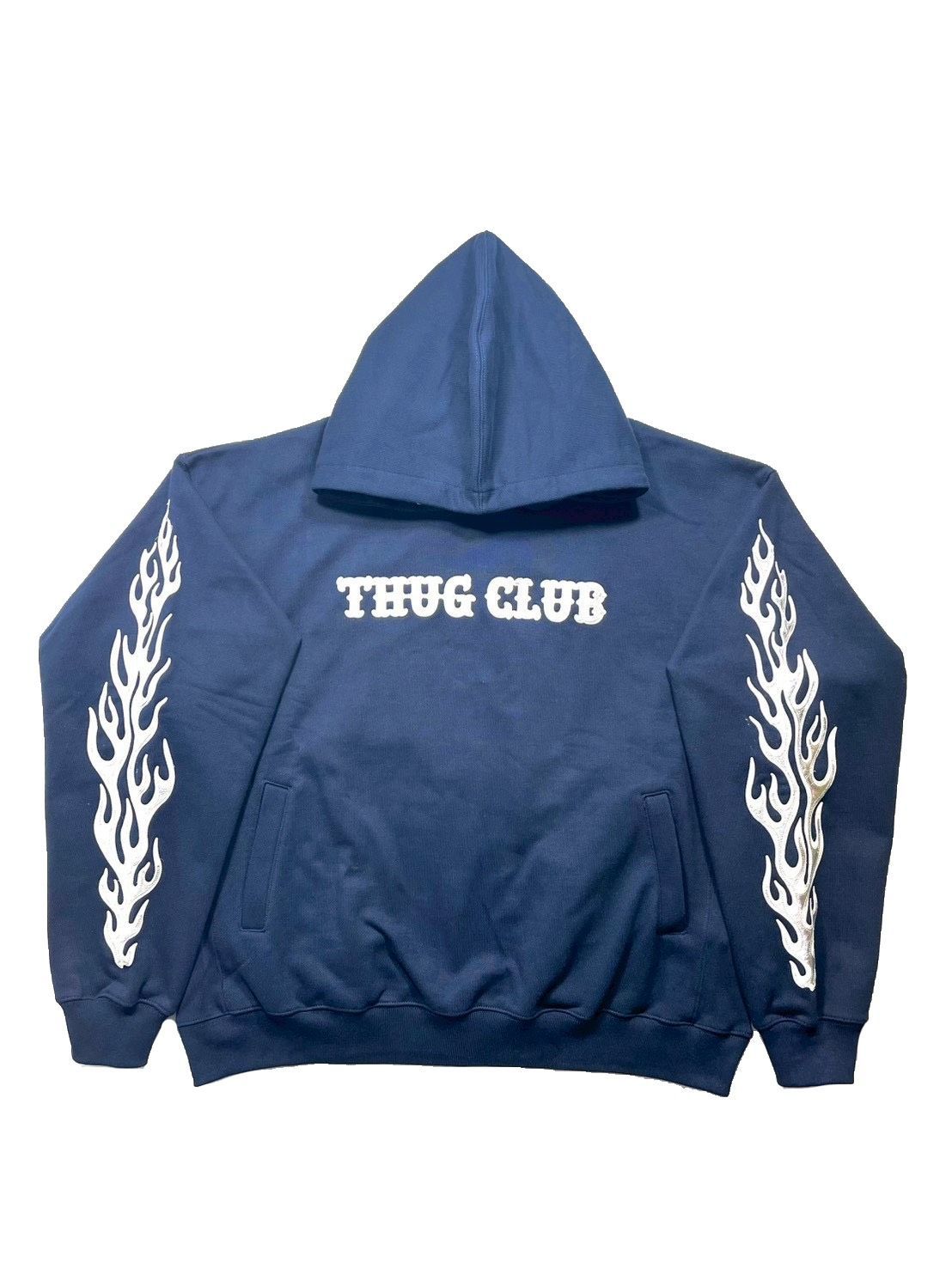 THUG CLUB Leather Flame Hoodie
