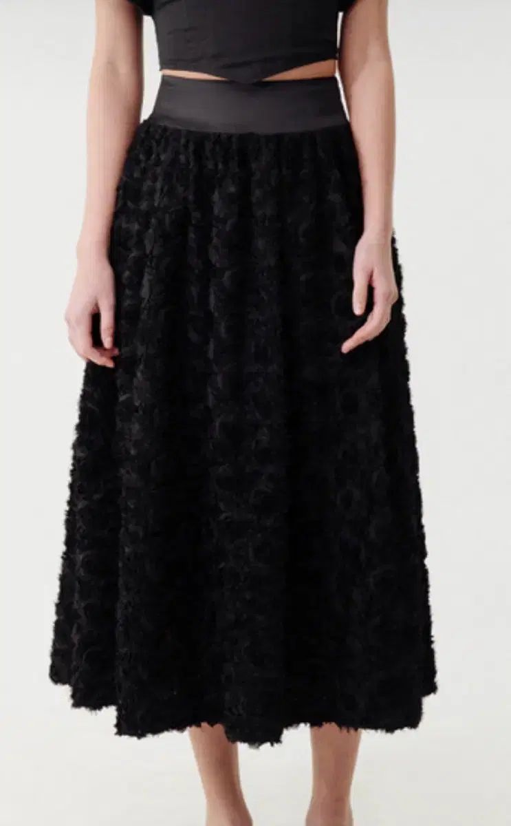 THETIS ローズシャーリング ロング丈スカート