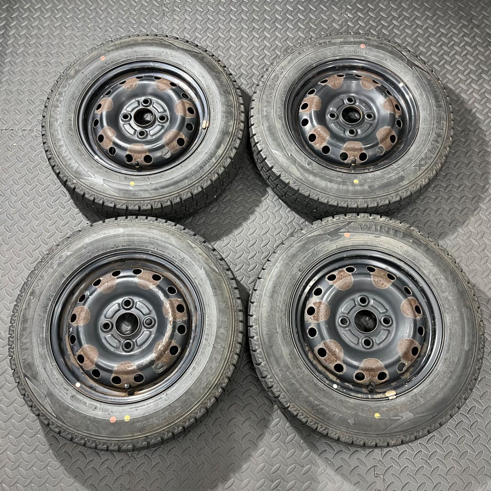 19年製 145/80R13 ダンロップ ウインターマックスWM02 ダイハツ ミラ