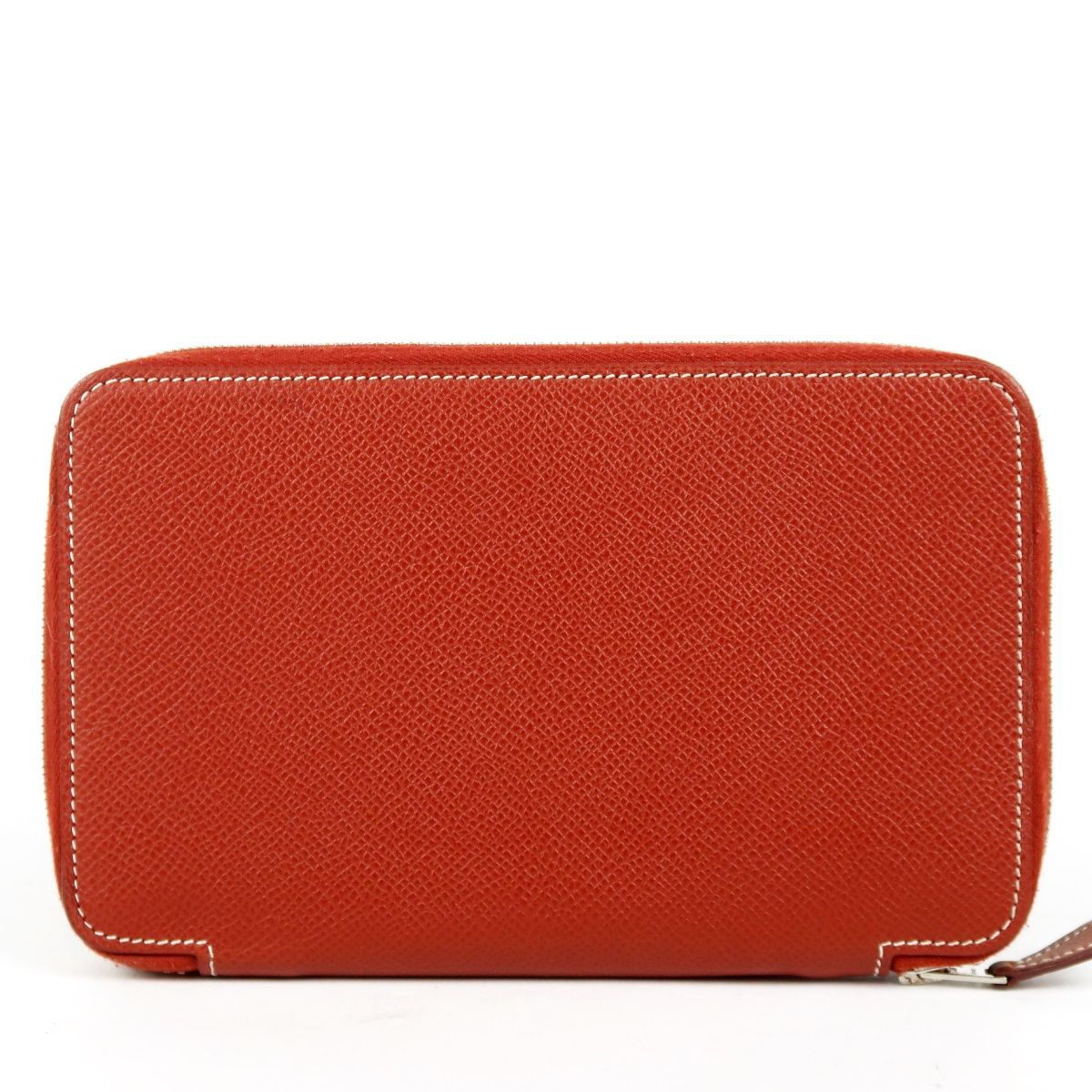 超 HERMES エルメス アジェンダ シルクイン 手帳カバー ブラウン系 フランス製 長財布 X刻 TT 51