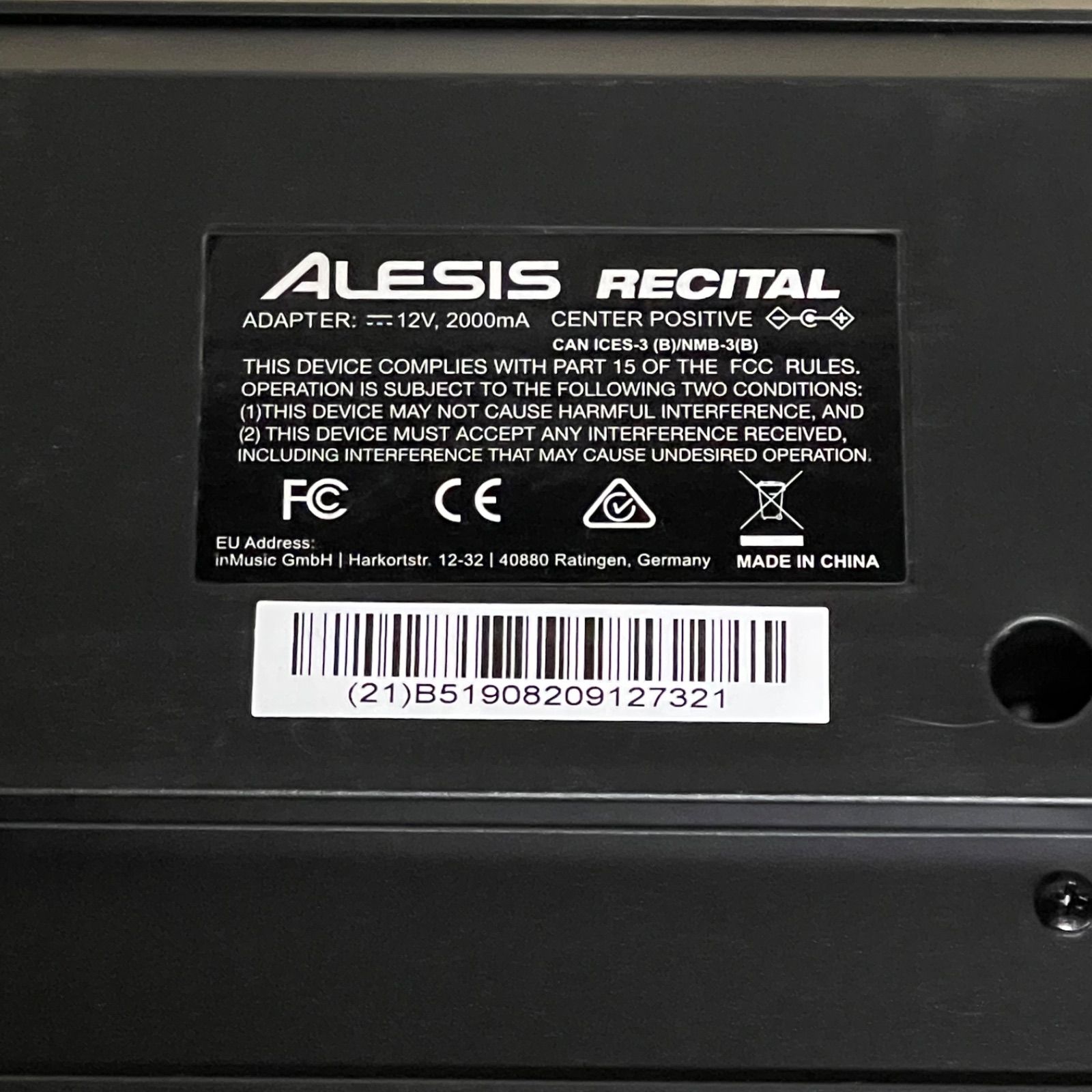 楽器・機材 【NPA】ALESIS RECITAL アレシス リサイタル 88鍵 電子ピアノ