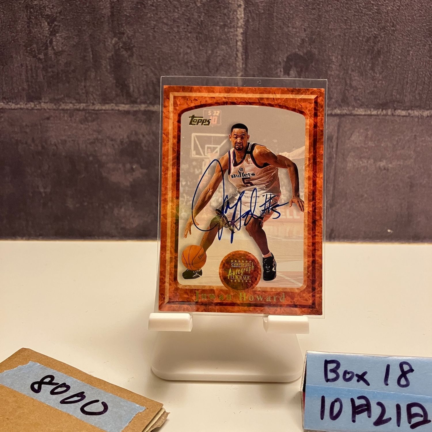 1997-98 トップ Topps Juwan Howard 直筆サインカード WASHINGTON
