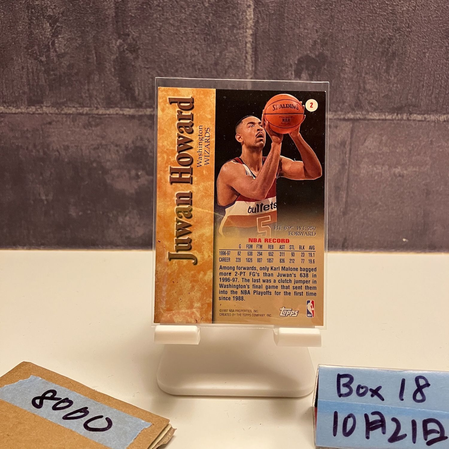 1997-98 トップ Topps Juwan Howard 直筆サインカード WASHINGTON