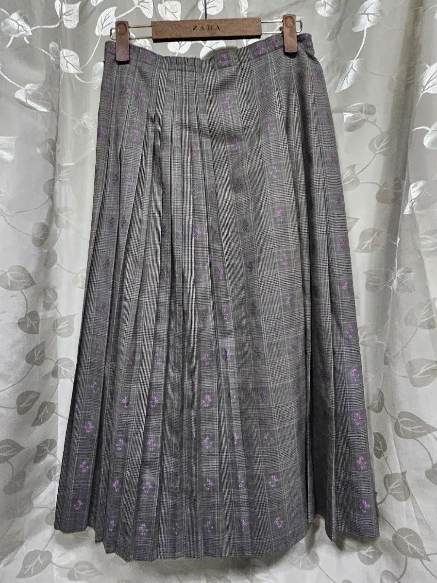 TIME チェック プリーツ ロング スカート 2019 7