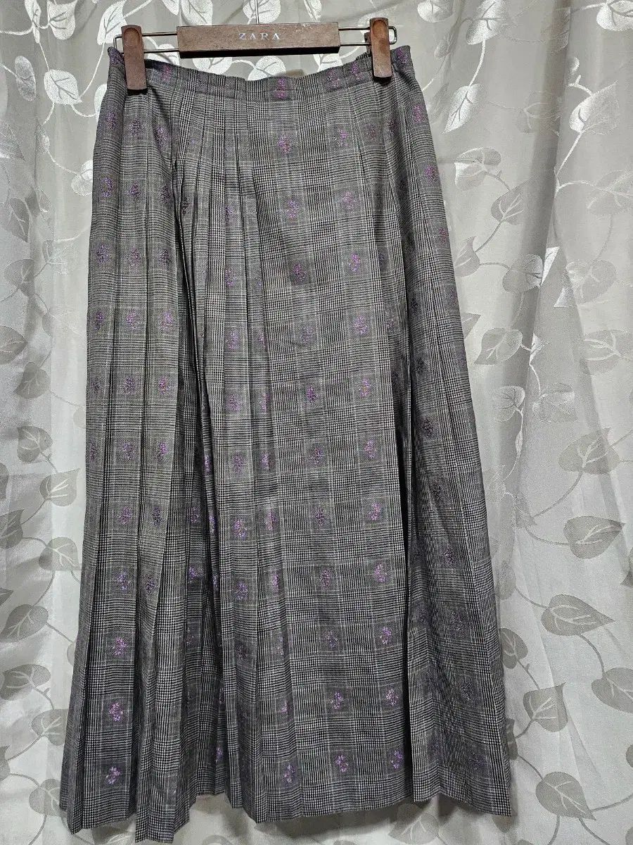 TIME チェック プリーツ ロング スカート 2019 7