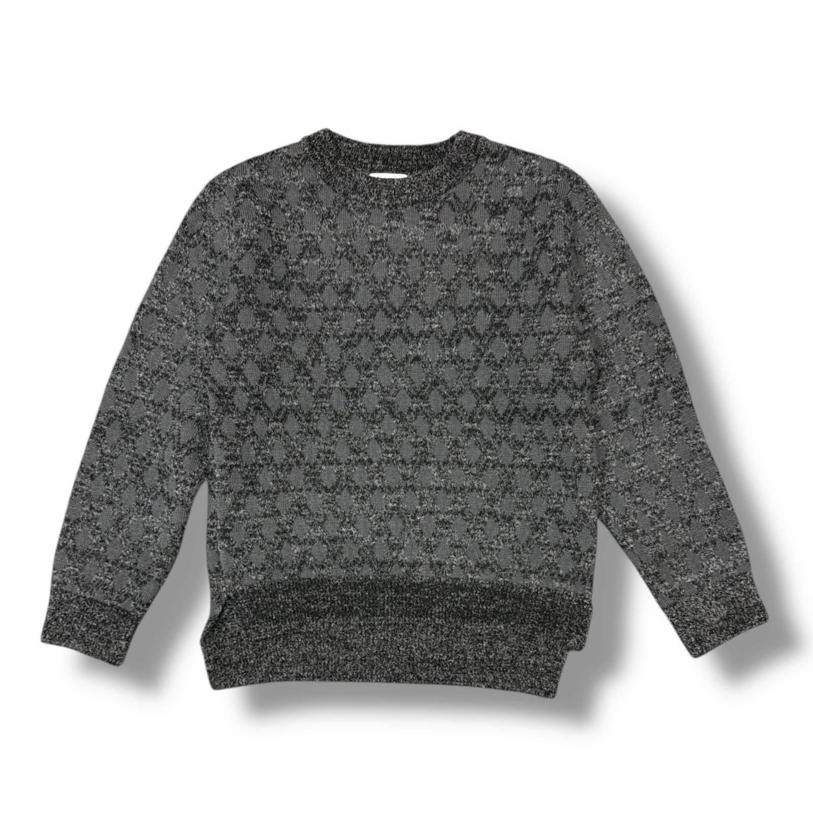 MATSUFUJI Melange Jacquard Crewneck Knit メランジジャガードニット 