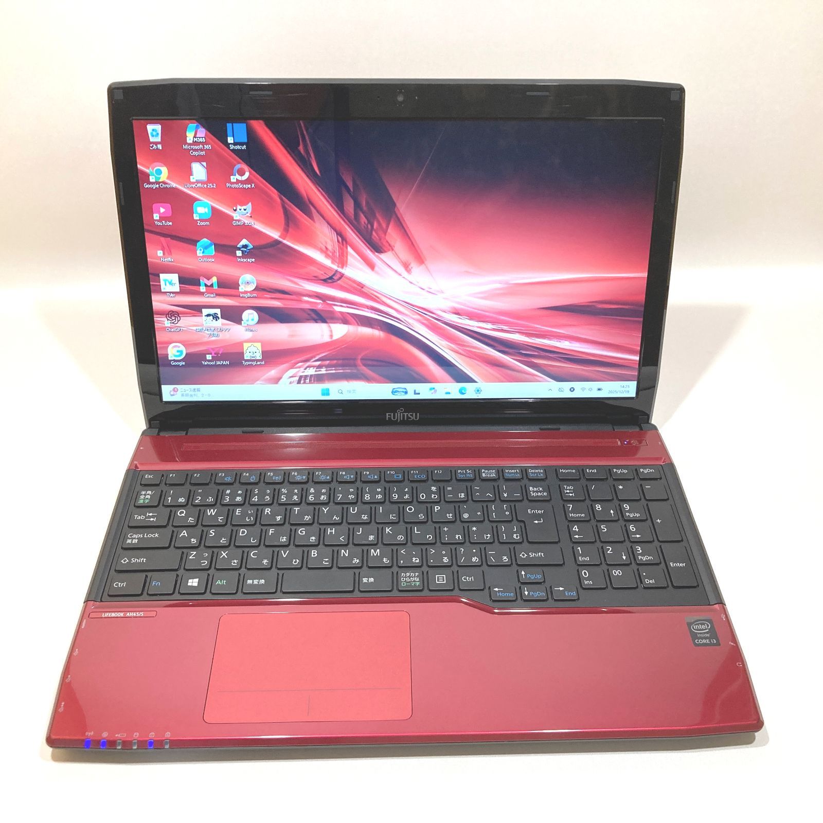 快適i 3 カメラ付 ブルーレイ 赤 ノートパソコン T 30 1