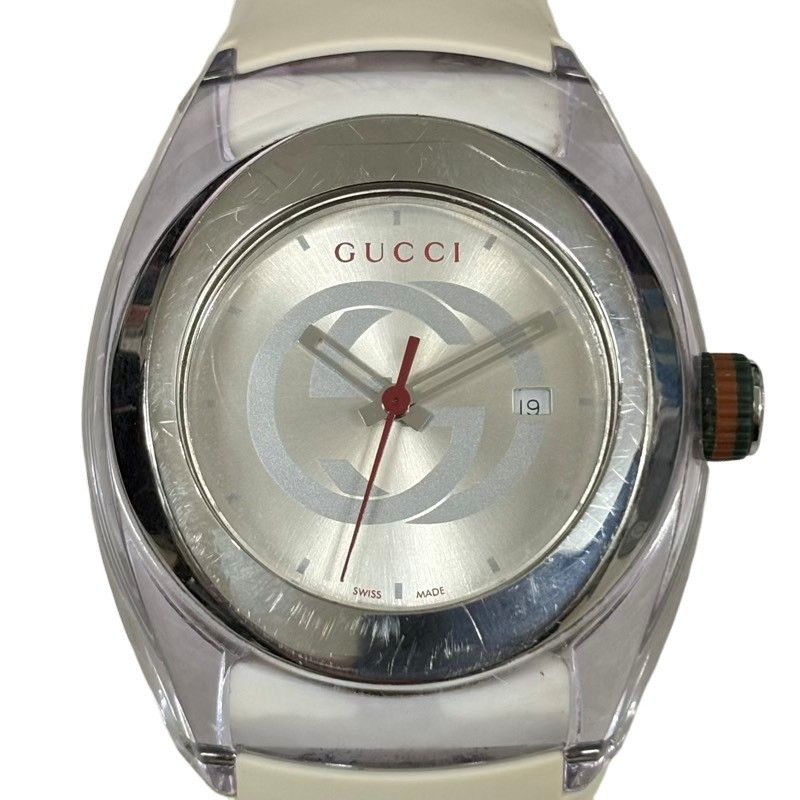 GUCCI グッチ SYNC シンク 137.3 腕時計 レディース クオーツ シルバー文字盤 動作品