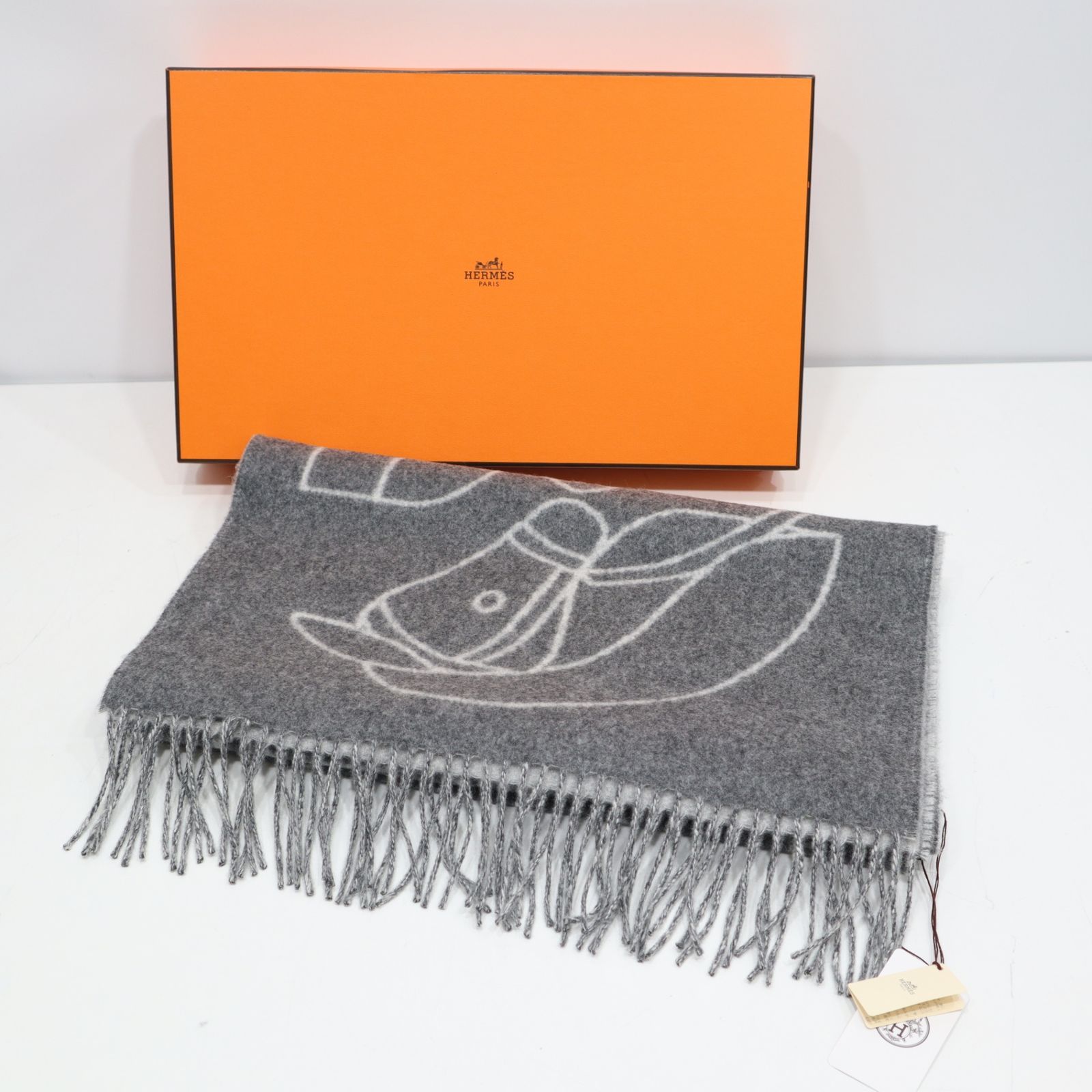 タグ付き未使用 HERMES エルメス アントルラック エスケトル マフラー