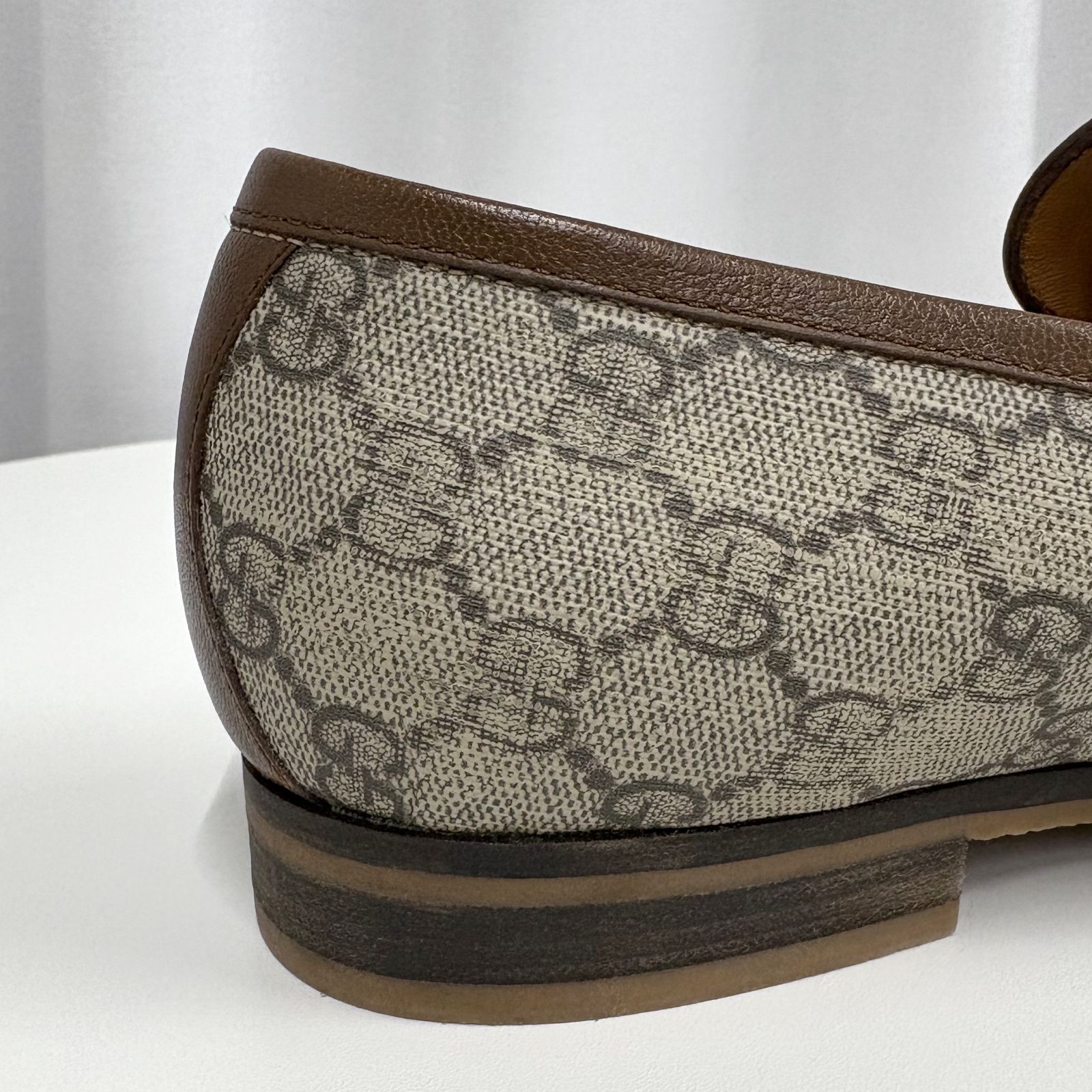  GUCCI 28.0 cm ローファー メンズ GG ホースビット ローファー ブーツ 革靴