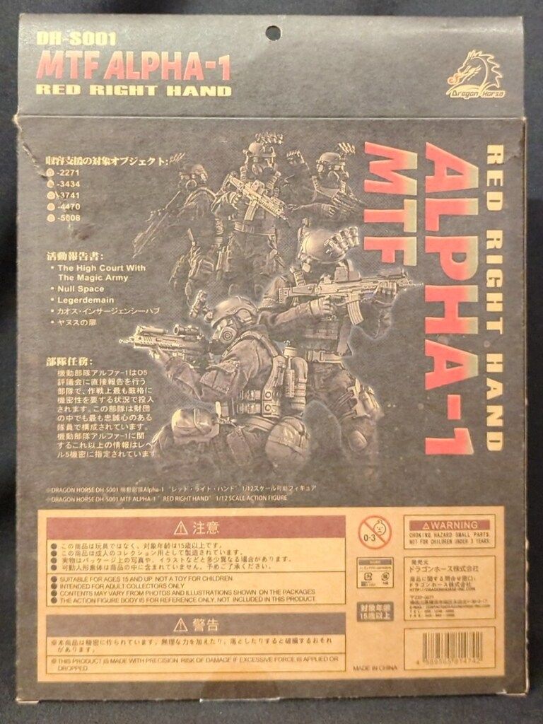 DRAGON HORSE 可動フィギュア SCP レッド ライト ハンド 1 12スケール