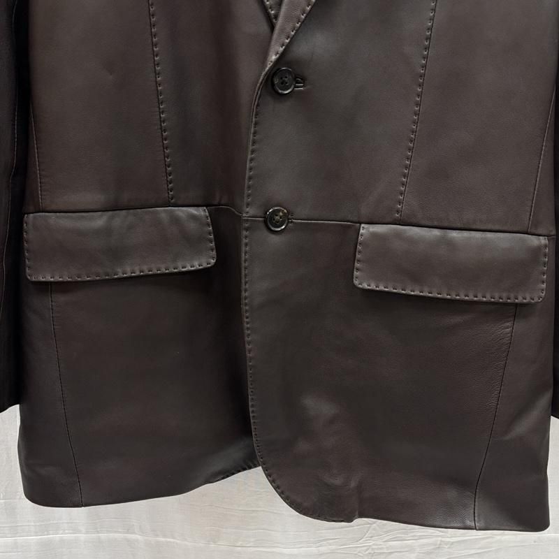 ダーバン 羊革 ラムレザー テーラード ジャケット 2B ノッチドラペル