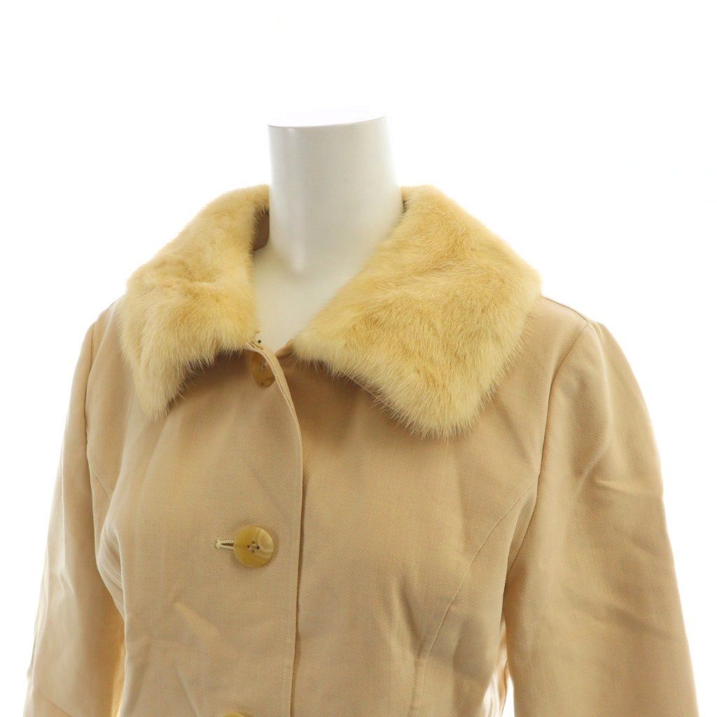 フォクシー FOXEY ステンカラージャケット 長袖 シングル ミンクファー