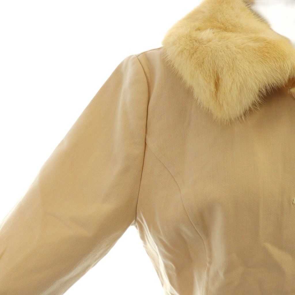 フォクシー FOXEY ステンカラージャケット 長袖 シングル ミンクファー