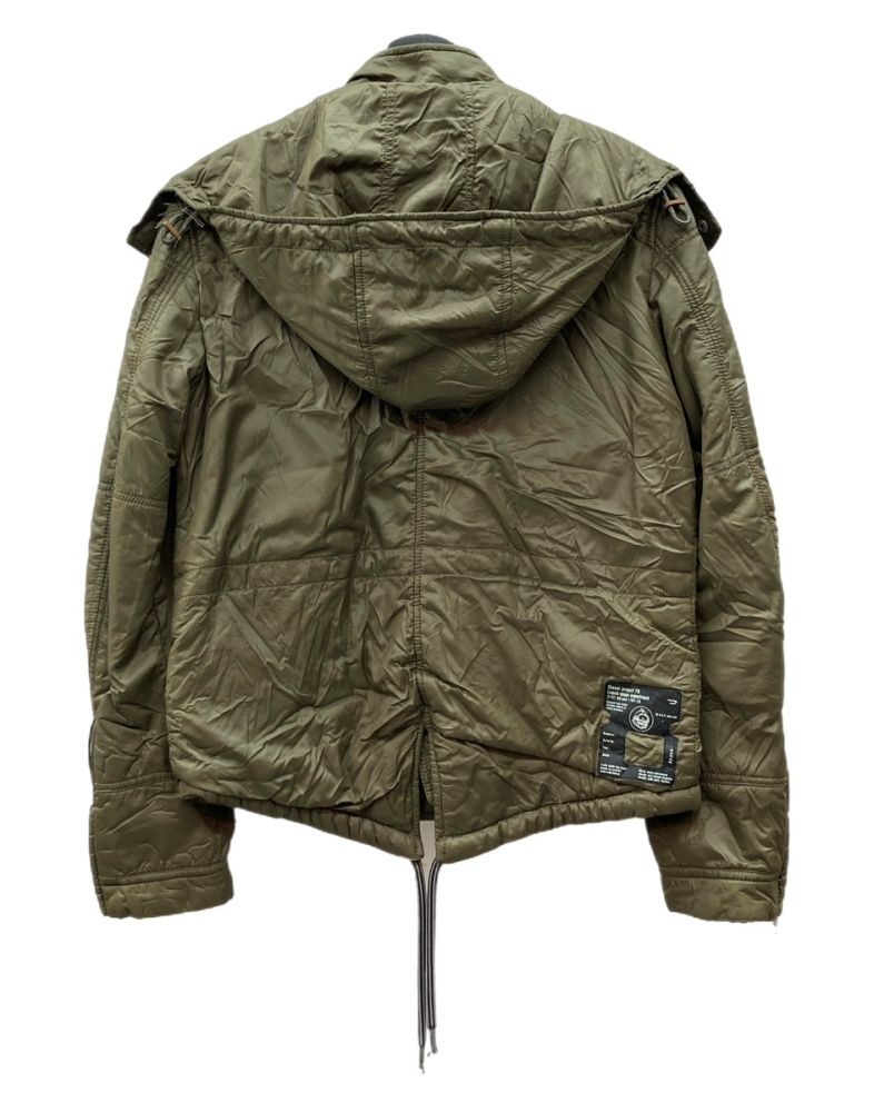 diesel ナイロンジャケットy2k 00s ブルゾン ミリタリー ディーゼル DIESEL ZIPUP JACKET ジップアップ ジャケット フード