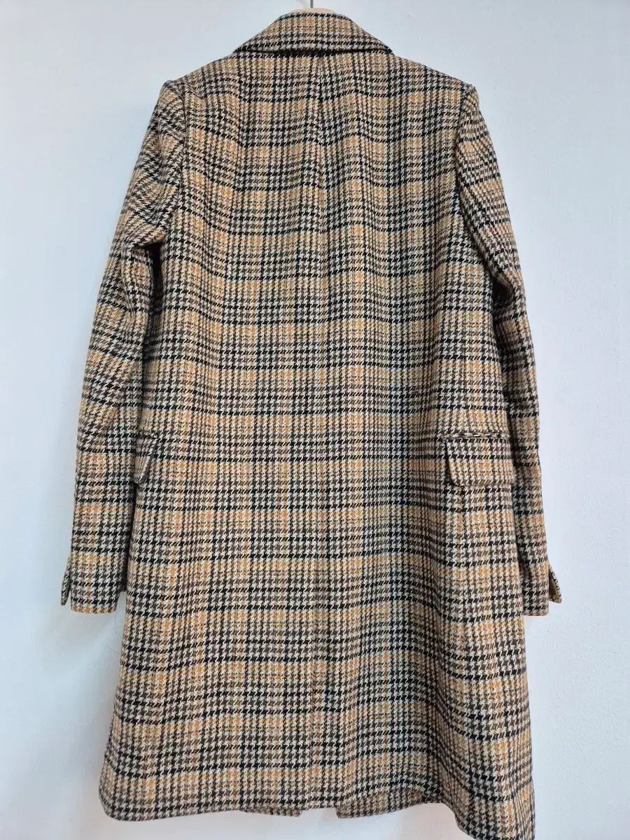 Leshop チェック ダブル コート 新品 チェック柄ダブルハーフコート 