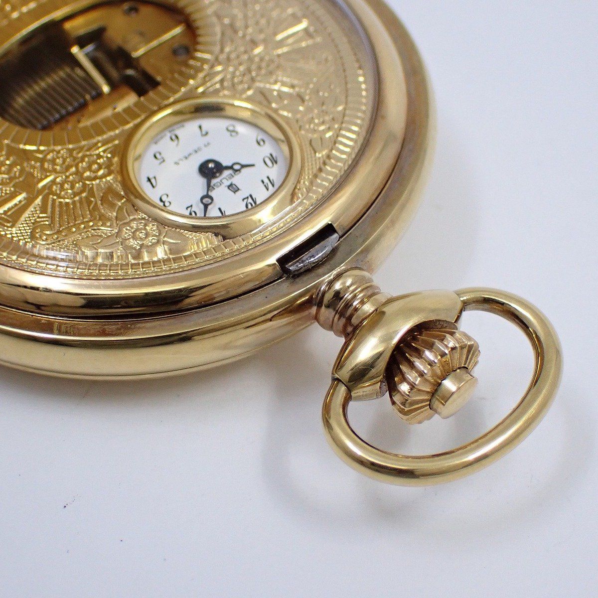 Reuge 手巻きオルゴール REUGE MUSIC リュージュ オルゴール付 手巻き 懐中時計 ハンターケース