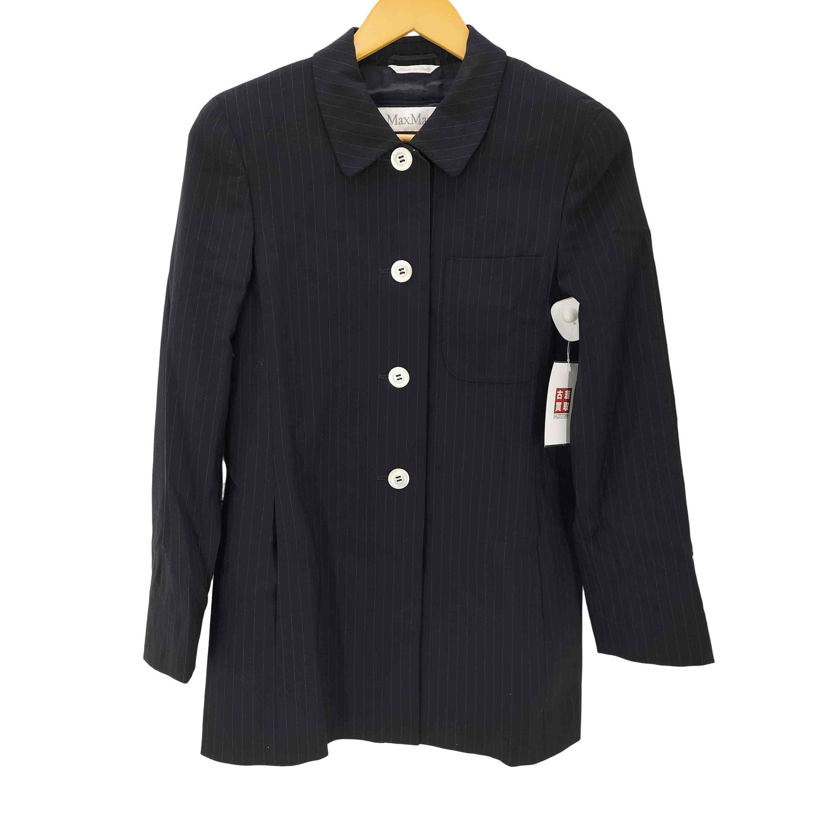マックスマーラ MAX MARA イタリア製 白タグ ピンストライプ 肩パッド