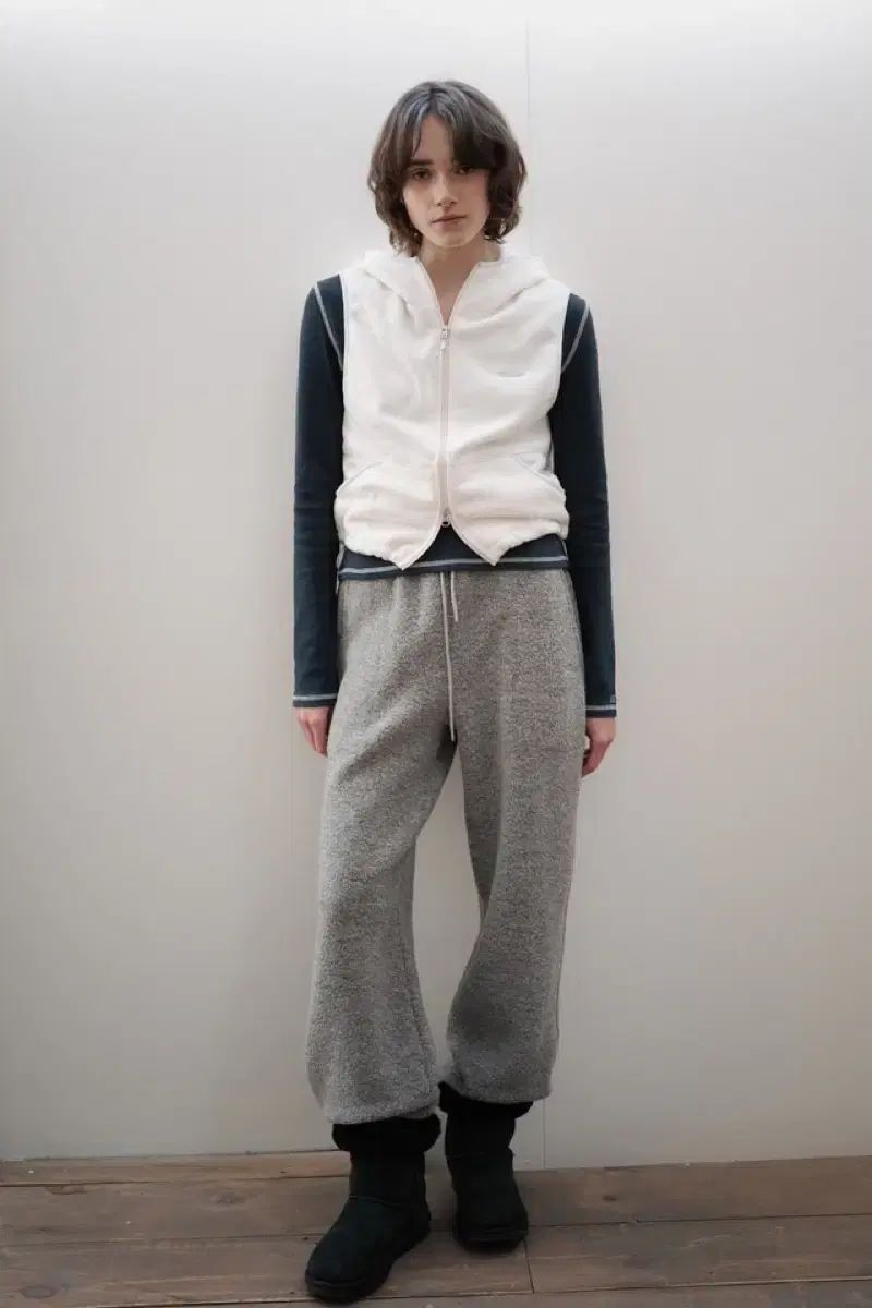 TANNAT Fluffy pocket pants グレー フラッフィー ポケット パンツ