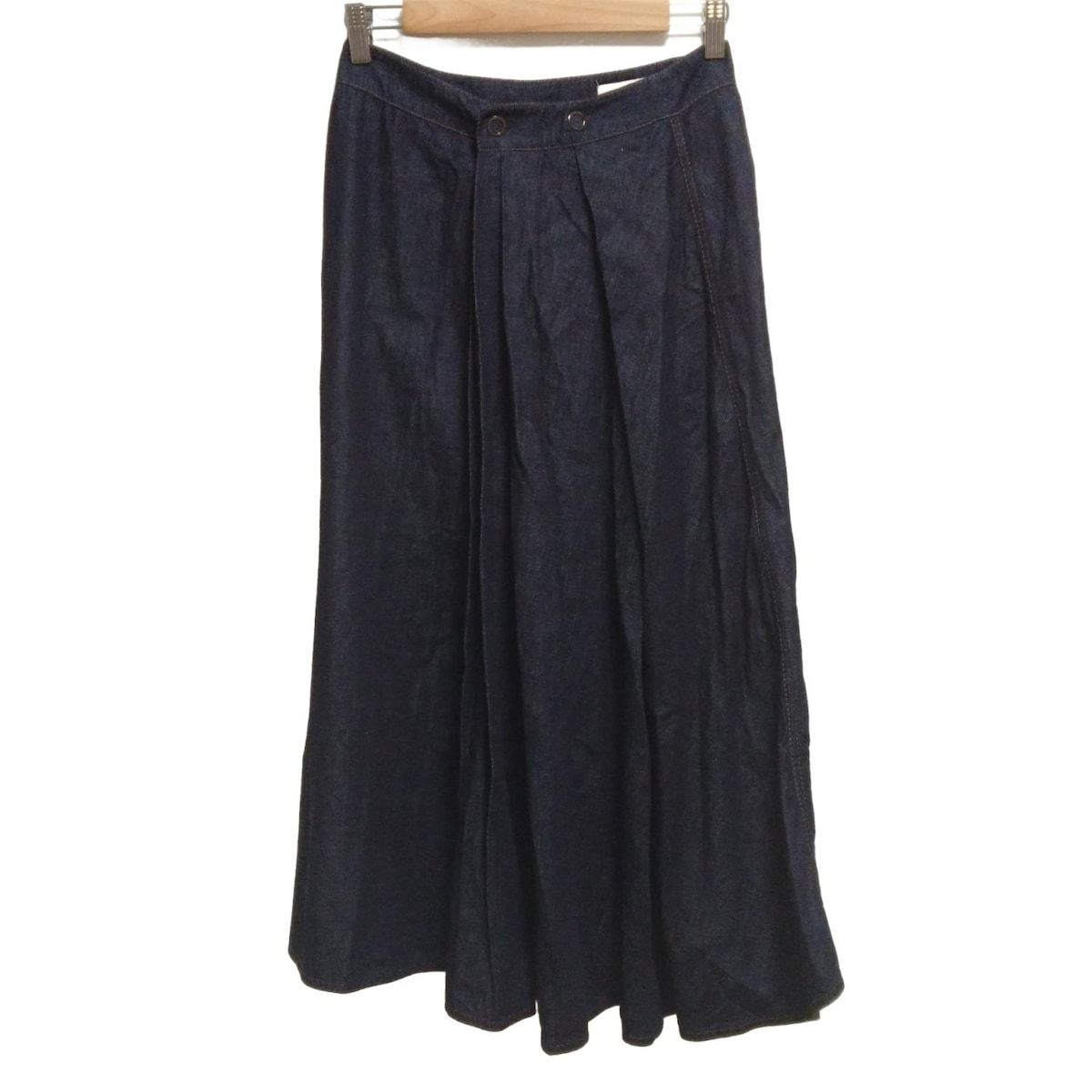 MONCLER モンクレール ロングスカート サイズ42 L レディース GONNA ネイビー デニム
