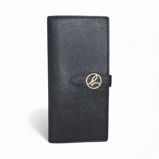 アニエスベー agnes b. ロングウォレット 長財布 ロゴ ブラック 1219