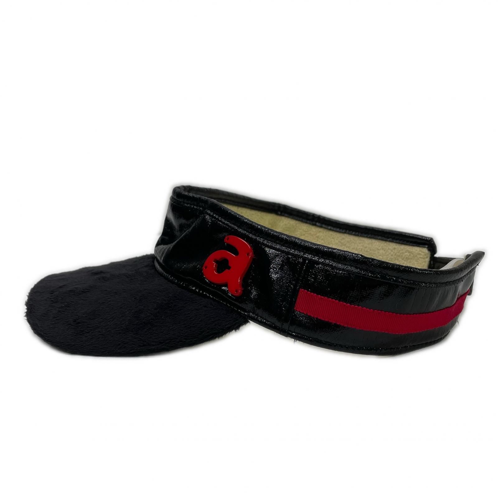 中古 アルチビオ archivio サンバイザー ブラック 黒 フェイクレザー