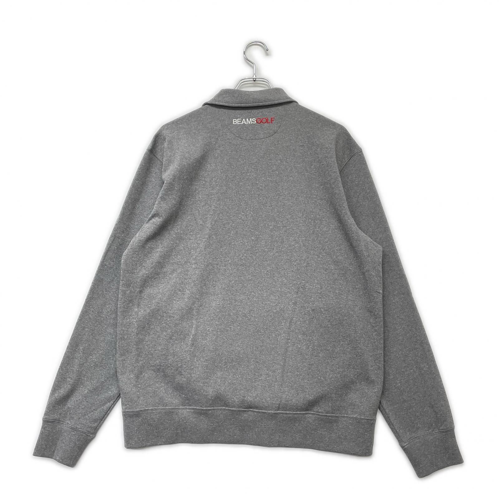 メンズ ビームスゴルフ BEAMSGOLF 長袖シャツ L グレー Vネック プルオーバー スウェット地 ストレッチ
