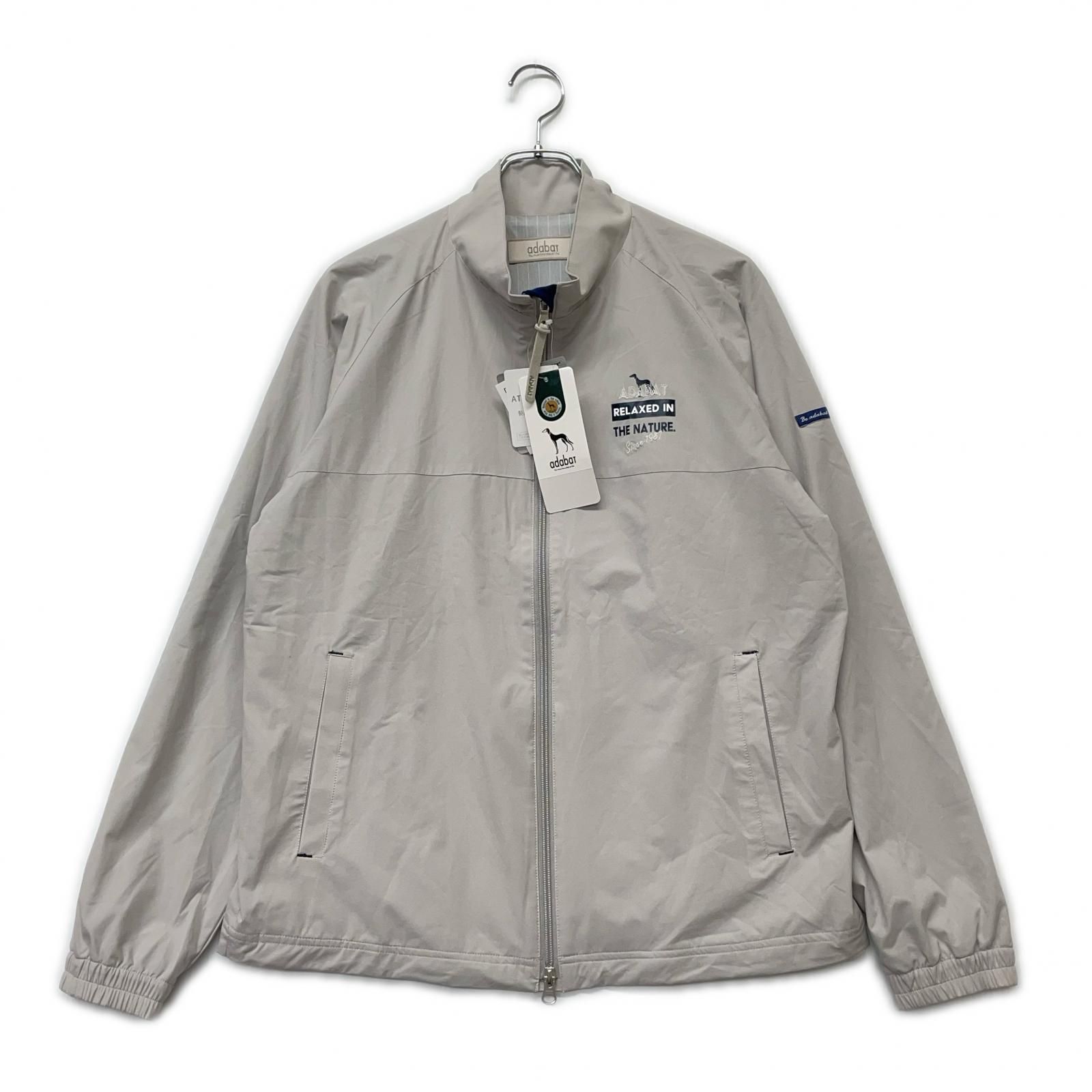 メンズ アダバット adabat フルジップアウター 48 L グレー ダブルジップ プリントロゴ
