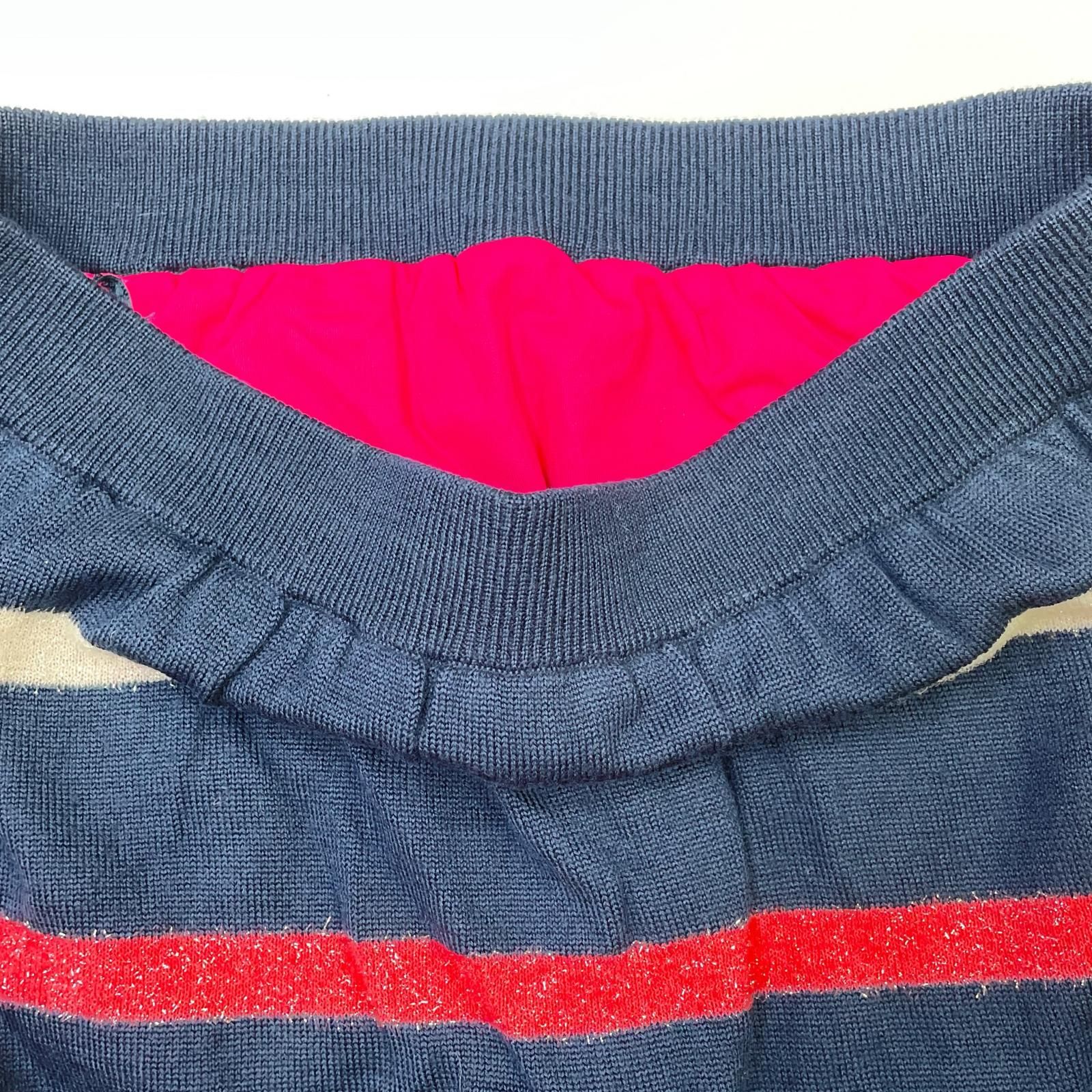 中古 レディース マークアンドロナ MARK&LONA スカート M 紺 ネイビー