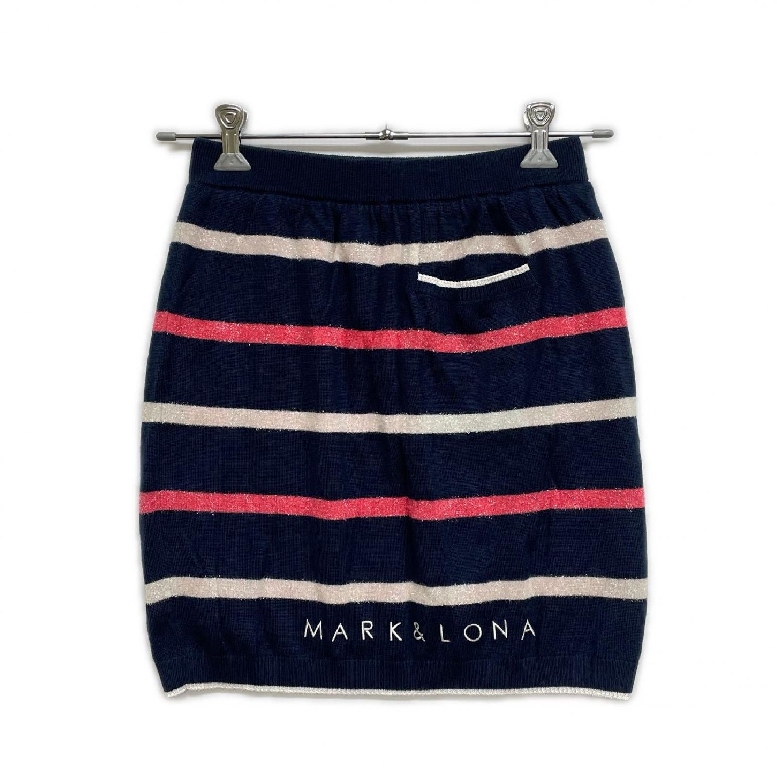 中古 レディース マークアンドロナ MARK&LONA スカート M 紺 ネイビー