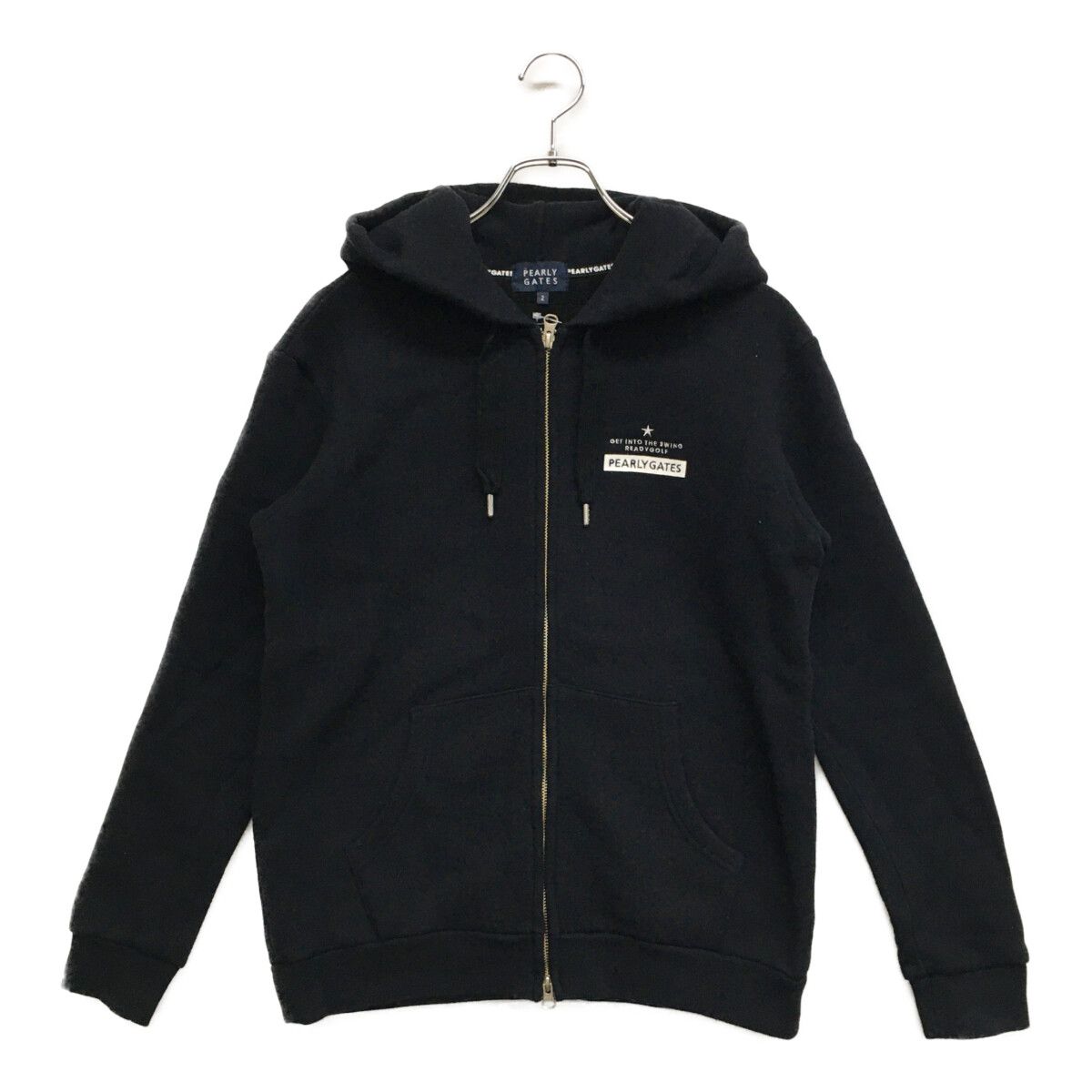 中古 レディース パーリーゲイツ PEARLY GATES パーカー 2(L) 濃紺