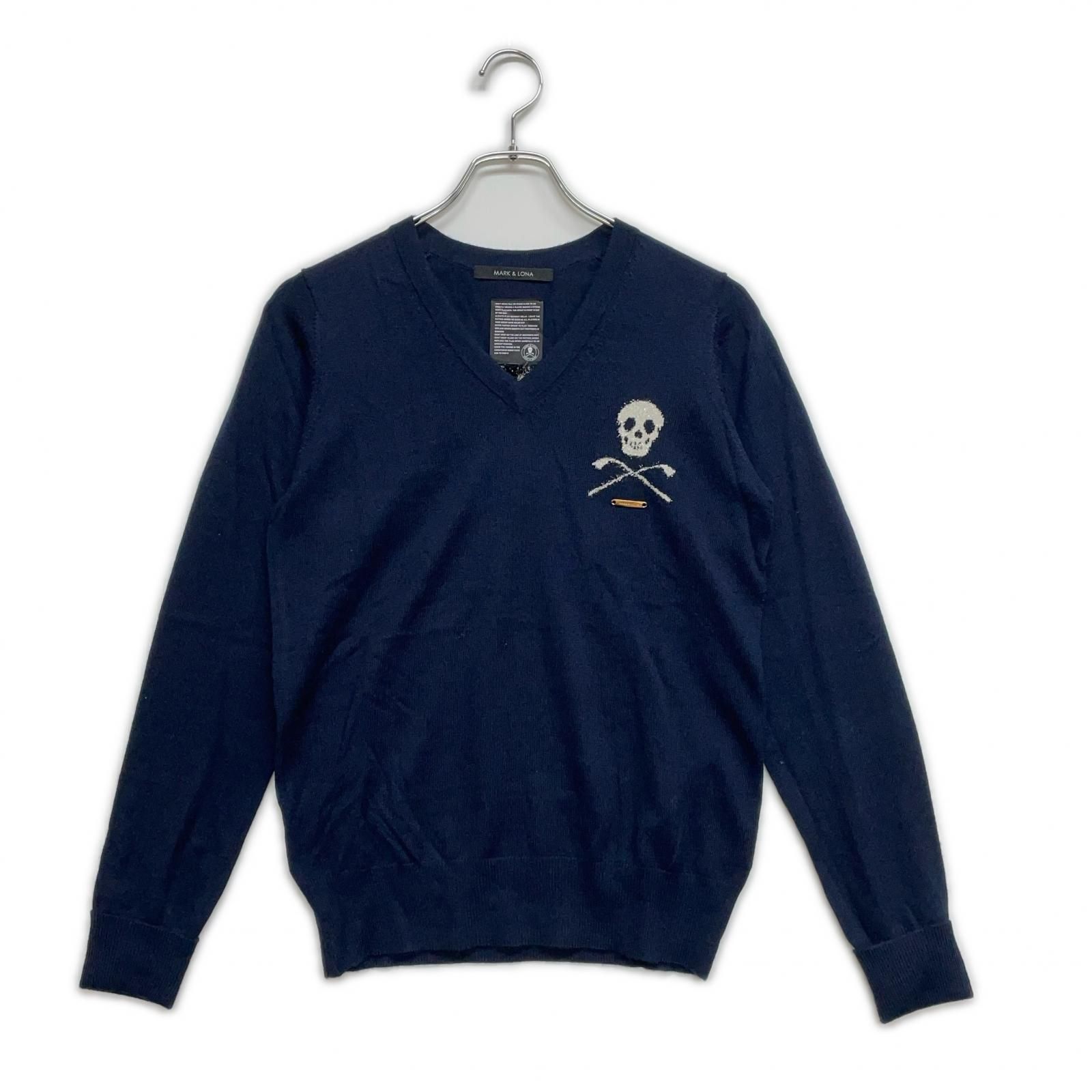 中古 レディース マークアンドロナ MARK&LONA セーター M 紺 ネイビー