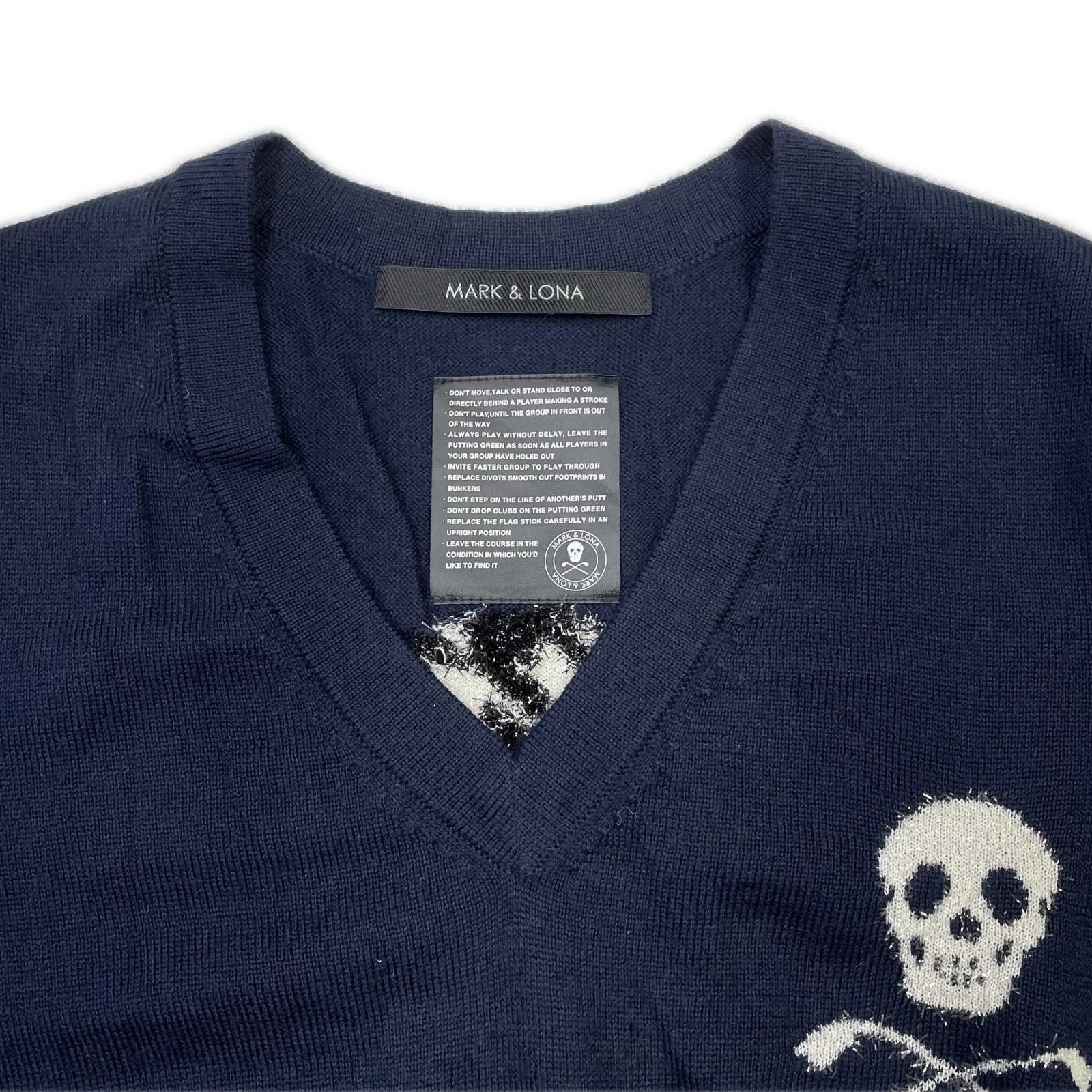 中古 レディース マークアンドロナ MARK&LONA セーター M 紺 ネイビー
