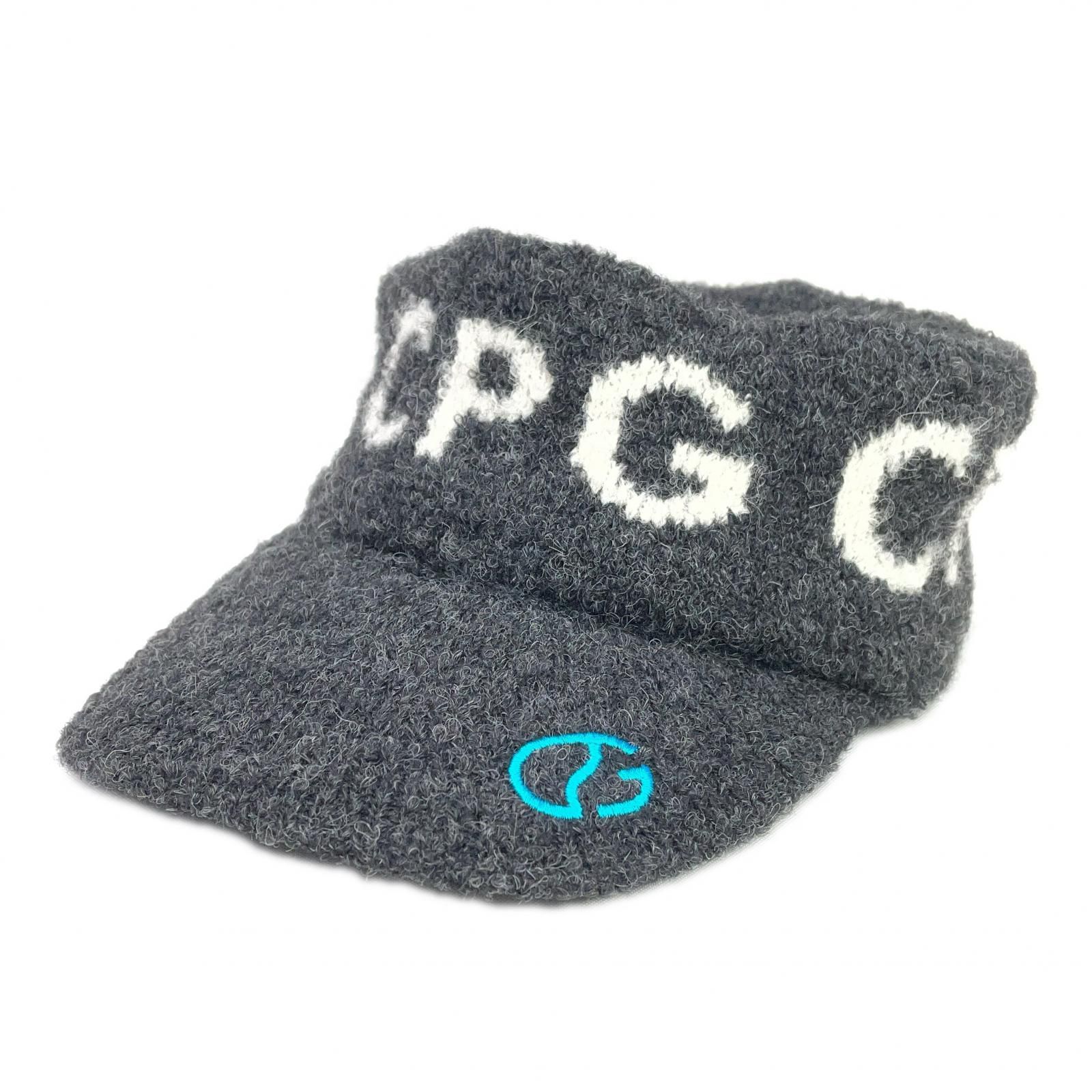 中古 シーピージーゴルフ CPG GOLF サンバイザー グレー ニット