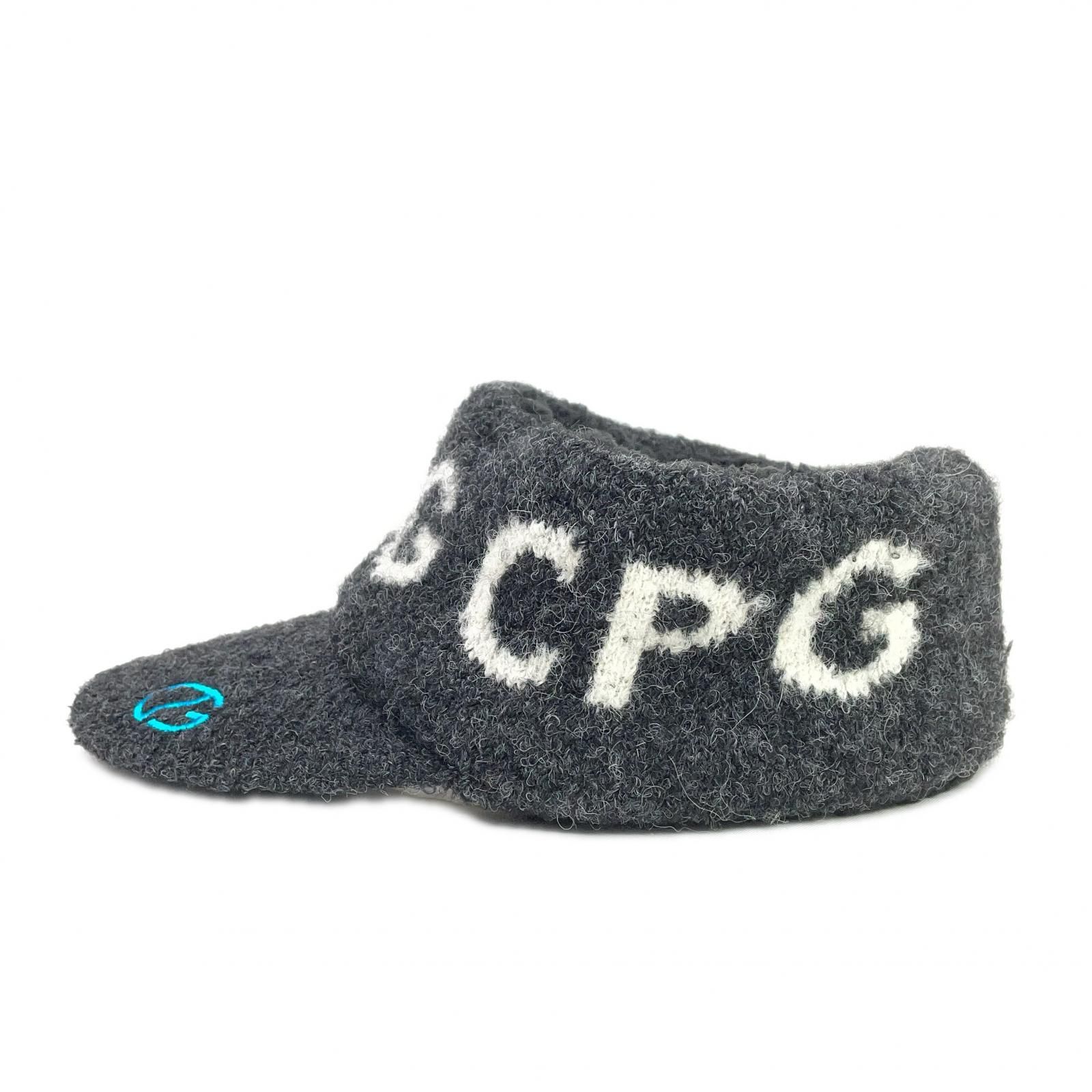 中古 シーピージーゴルフ CPG GOLF サンバイザー グレー ニット