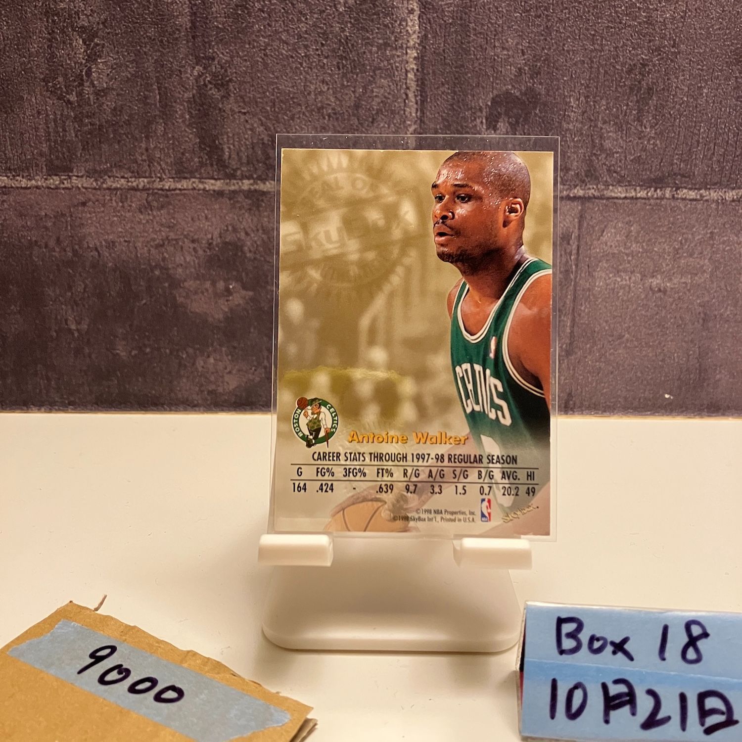 1997-98 SkyBox Autographics Antoine Walker 直筆サインカード BOSTON CELTICS カード